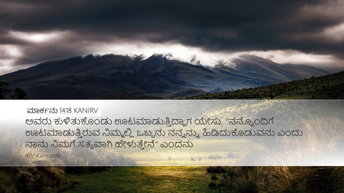 ಮಾರ್ಕನು 14:18 KANIRV Bible Verse Image