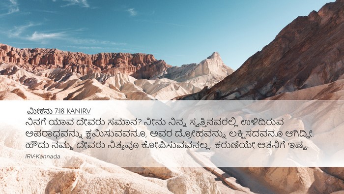 ಮೀಕನು 7:18 KANIRV Bible Verse Image