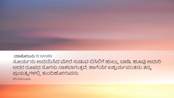 ಯಾಕೋಬನು 1:11 KANIRV Bible Verse Image