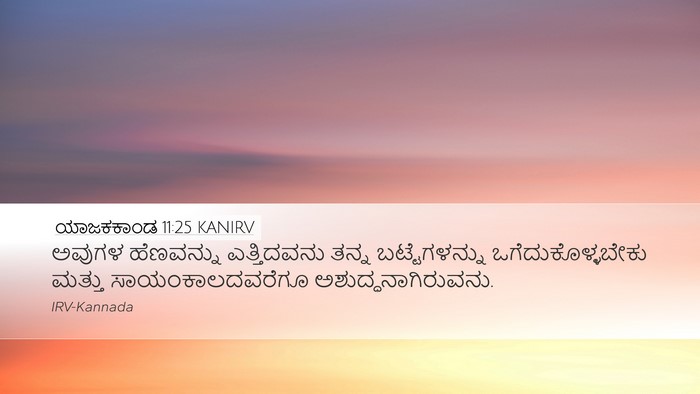 ಯಾಜಕಕಾಂಡ 11:25 KANIRV Bible Verse Image