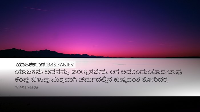 ಯಾಜಕಕಾಂಡ 13:43 KANIRV Desktop Wallpaper - ಯಾಜಕನು ಅವನನ್ನು - Desktop Bible Verse Wallpaper