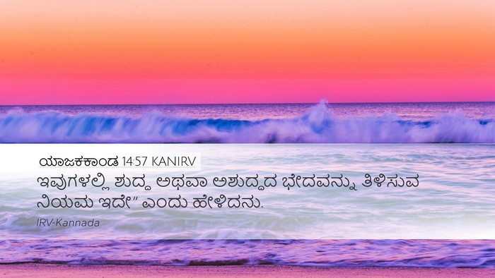 ಯಾಜಕಕಾಂಡ 14:57 KANIRV Desktop Wallpaper - ಇವುಗಳಲ್ಲಿ ಶುದ್ಧ - Desktop Bible Verse Wallpaper