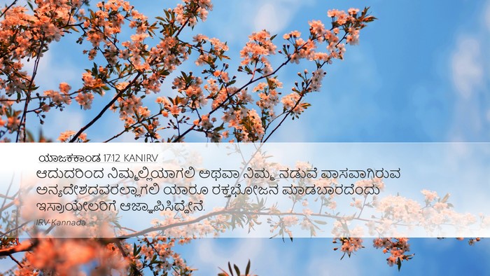 ಯಾಜಕಕಾಂಡ 17:12 KANIRV Desktop Wallpaper - ಆದುದರಿಂದ - Desktop Bible Verse Wallpaper