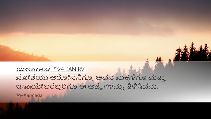 ಯಾಜಕಕಾಂಡ 21:24 KANIRV Desktop Wallpaper - ಮೋಶೆಯು ಆರೋನನಿಗೂ, - Desktop Bible Verse Wallpaper