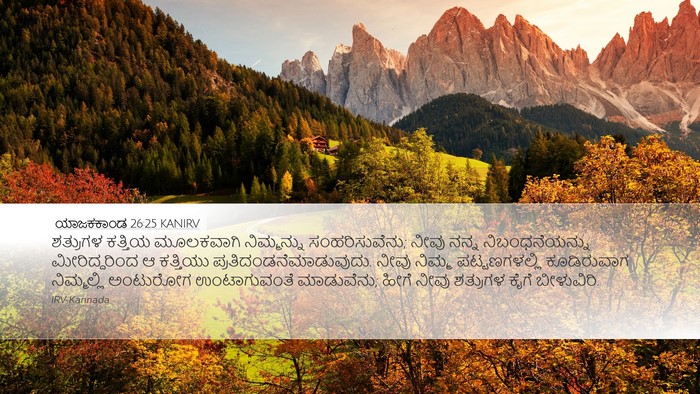 ಯಾಜಕಕಾಂಡ 26:25 KANIRV Bible Verse Image
