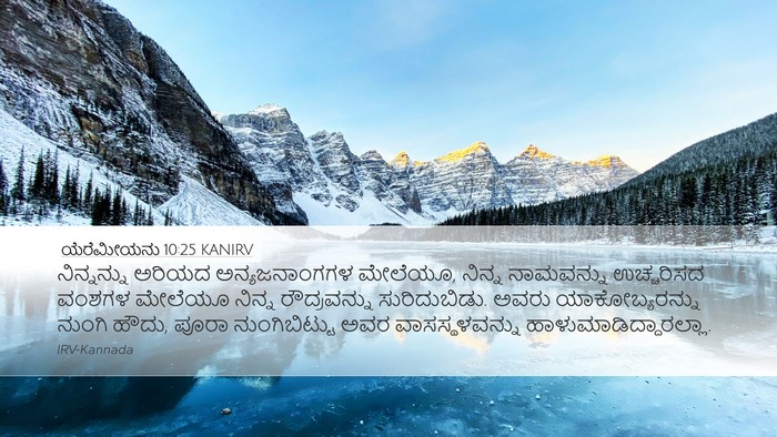 ಯೆರೆಮೀಯನು 10:25 KANIRV Bible Verse Image