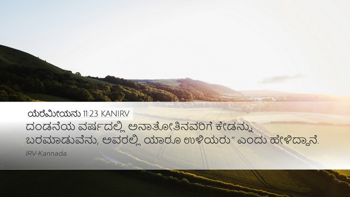 ಯೆರೆಮೀಯನು 11:23 KANIRV Desktop Wallpaper - ದಂಡನೆಯ ವರ್ಷದಲ್ಲಿ - Desktop Bible Verse Wallpaper