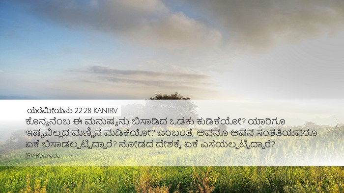 ಯೆರೆಮೀಯನು 22:28 KANIRV Bible Verse Image