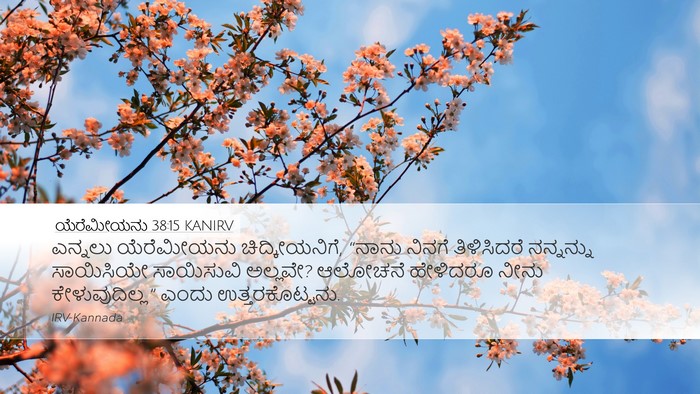 ಯೆರೆಮೀಯನು 38:15 KANIRV Desktop Wallpaper - ಎನ್ನಲು ಯೆರೆಮೀಯನು - Desktop Bible Verse Wallpaper