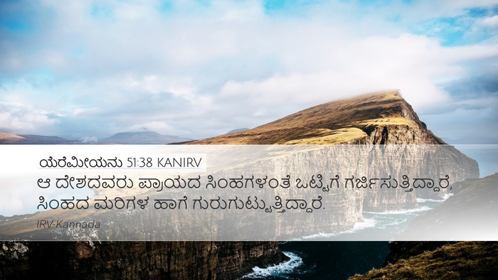 ಯೆರೆಮೀಯನು 51:38 KANIRV Bible Verse Image