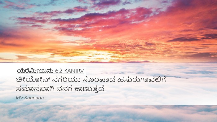 ಯೆರೆಮೀಯನು 6:2 KANIRV Desktop Wallpaper - ಚೀಯೋನ್ ನಗರಿಯು - Desktop Bible Verse Wallpaper