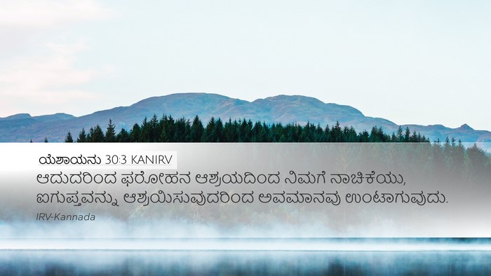 ಯೆಶಾಯನು 30:3 KANIRV Bible Verse Image