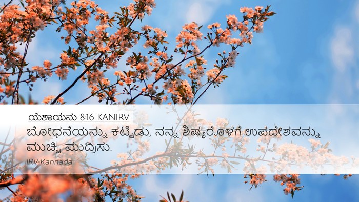 ಯೆಶಾಯನು 8:16 KANIRV Bible Verse Image