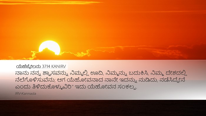 ಯೆಹೆಜ್ಕೇಲನು 37:14 KANIRV Bible Verse Image