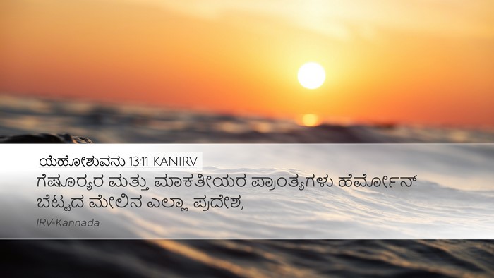 ಯೆಹೋಶುವನು 13:11 KANIRV Bible Verse Image