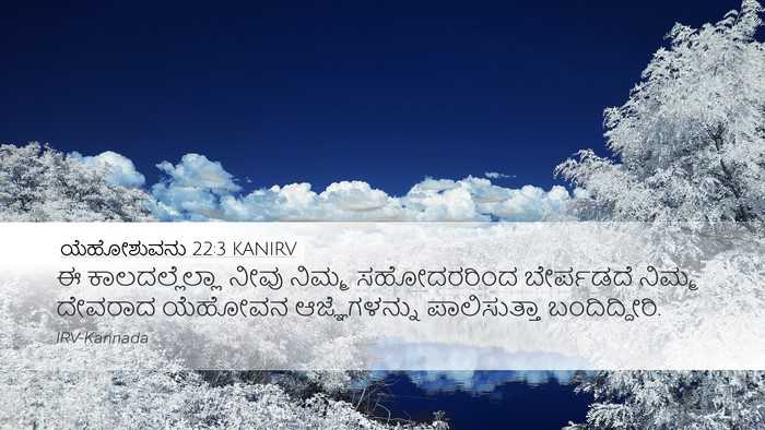 ಯೆಹೋಶುವನು 22:3 KANIRV Desktop Wallpaper - ಈ ಕಾಲದಲ್ಲೆಲ್ಲಾ - Desktop Bible Verse Wallpaper
