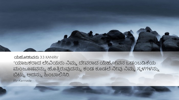 ಯೆಹೋಶುವನು 3:3 KANIRV Desktop Wallpaper - “ಯಾಜಕರಾದ ಲೇವಿಯರು - Desktop Bible Verse Wallpaper