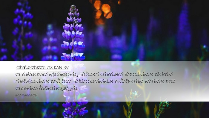 ಯೆಹೋಶುವನು 7:18 KANIRV Desktop Wallpaper - ಆ ಕುಟುಂಬದ - Desktop Bible Verse Wallpaper