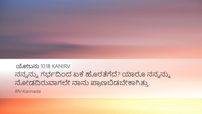 ಯೋಬನು 10:18 KANIRV Bible Verse Image