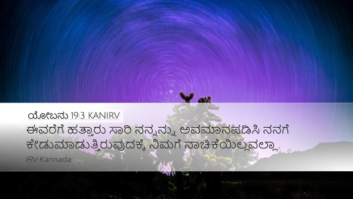 ಯೋಬನು 19:3 KANIRV Bible Verse Image