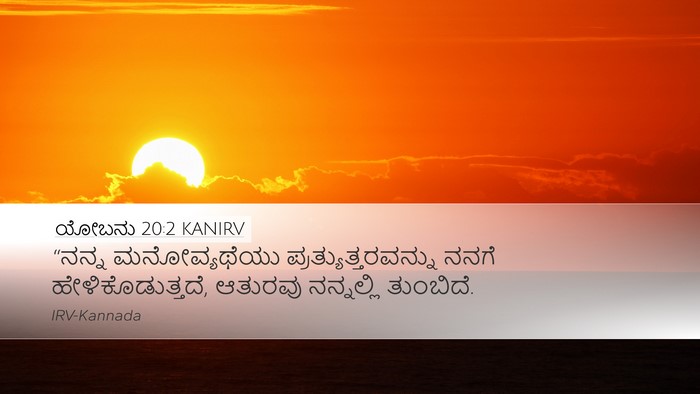 ಯೋಬನು 20:2 KANIRV Bible Verse Image