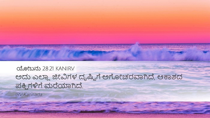 ಯೋಬನು 28:21 KANIRV Desktop Wallpaper - ಅದು ಎಲ್ಲಾ ಜೀವಿಗಳ - Desktop Bible Verse Wallpaper