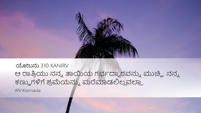 ಯೋಬನು 3:10 KANIRV Bible Verse Image