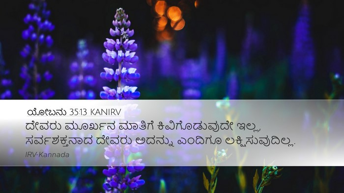 ಯೋಬನು 35:13 KANIRV Desktop Wallpaper - ದೇವರು ಮೂರ್ಖನ - Desktop Bible Verse Wallpaper