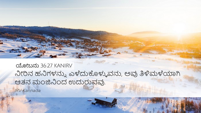 ಯೋಬನು 36:27 KANIRV Bible Verse Image