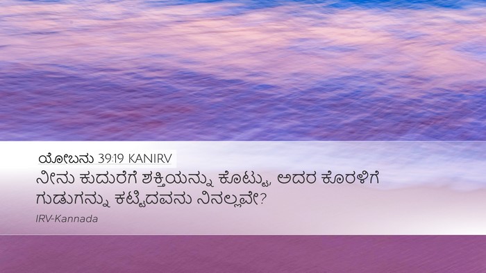 ಯೋಬನು 39:19 KANIRV Bible Verse Image