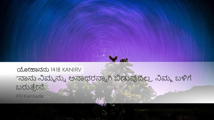 ಯೋಹಾನನು 14:18 KANIRV Bible Verse Image