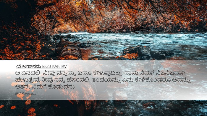 ಯೋಹಾನನು 16:23 KANIRV Bible Verse Image