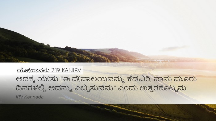 ಯೋಹಾನನು 2:19 KANIRV Bible Verse Image