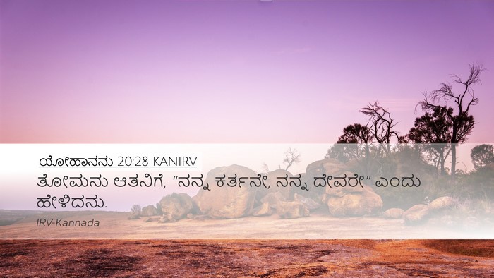 ಯೋಹಾನನು 20:28 KANIRV Bible Verse Image