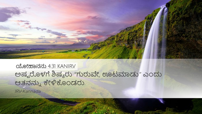 ಯೋಹಾನನು 4:31 KANIRV Bible Verse Image