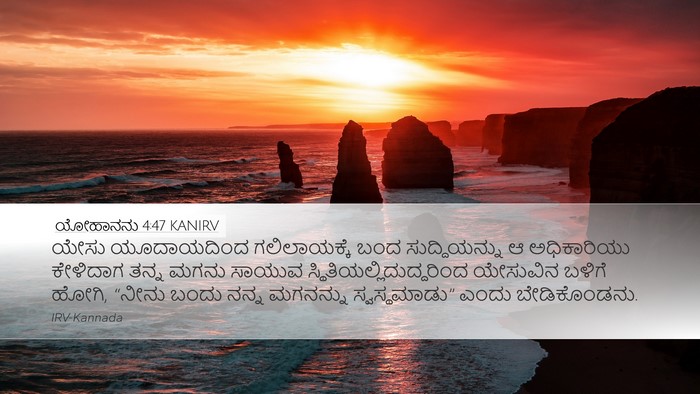 ಯೋಹಾನನು 4:47 KANIRV Bible Verse Image