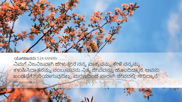 ಯೋಹಾನನು 5:24 KANIRV Bible Verse Image