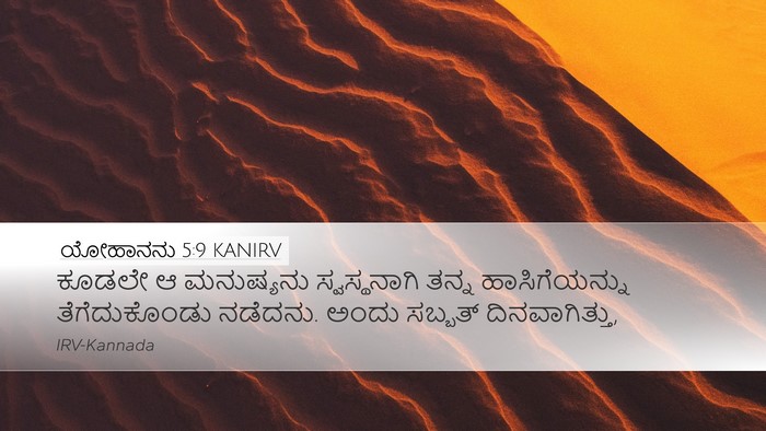 ಯೋಹಾನನು 5:9 KANIRV Bible Verse Image