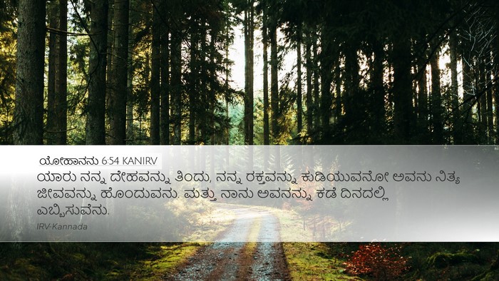 ಯೋಹಾನನು 6:54 KANIRV Desktop Wallpaper - ಯಾರು ನನ್ನ - Desktop Bible Verse Wallpaper