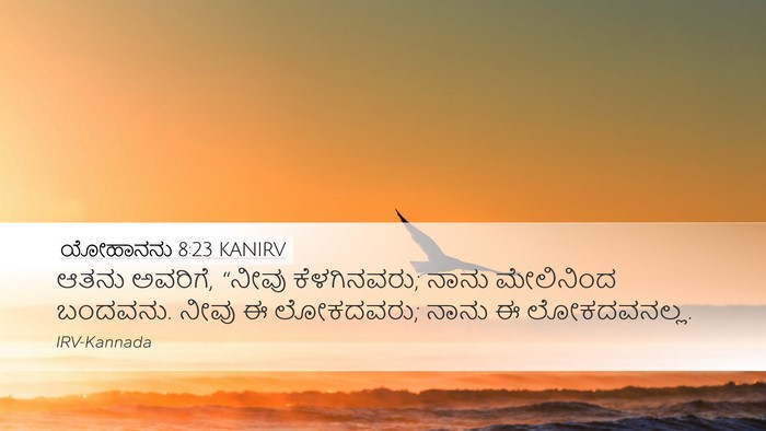 ಯೋಹಾನನು 8:23 KANIRV Bible Verse Image