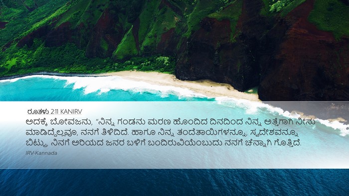 ರೂತಳು 2:11 KANIRV Desktop Wallpaper - ಅದಕ್ಕೆ ಬೋವಜನು, - Desktop Bible Verse Wallpaper