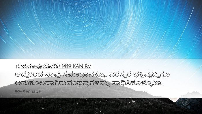 ರೋಮಾಪುರದವರಿಗೆ 14:19 KANIRV Bible Verse Image