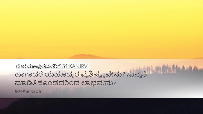 ರೋಮಾಪುರದವರಿಗೆ 3:1 KANIRV Bible Verse Image