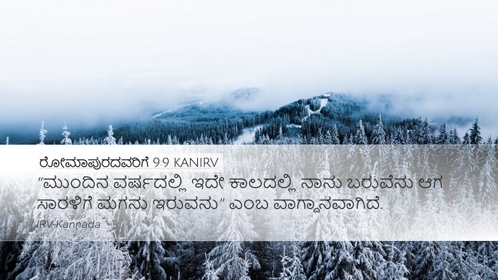 ರೋಮಾಪುರದವರಿಗೆ 9:9 KANIRV Bible Verse Image