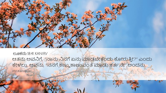ಲೂಕನು 18:41 KANIRV Desktop Wallpaper - ಆತನು ಅವನಿಗೆ, “ನಾನು - Desktop Bible Verse Wallpaper