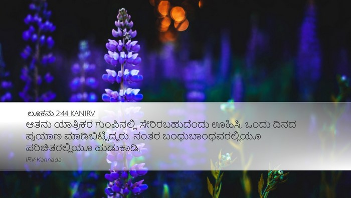 ಲೂಕನು 2:44 KANIRV Desktop Wallpaper - ಆತನು ಯಾತ್ರಿಕರ - Desktop Bible Verse Wallpaper