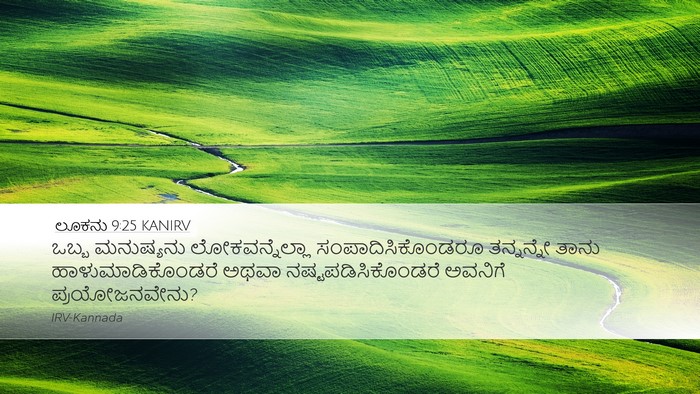 ಲೂಕನು 9:25 KANIRV Bible Verse Image