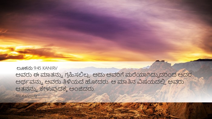 ಲೂಕನು 9:45 KANIRV Bible Verse Image