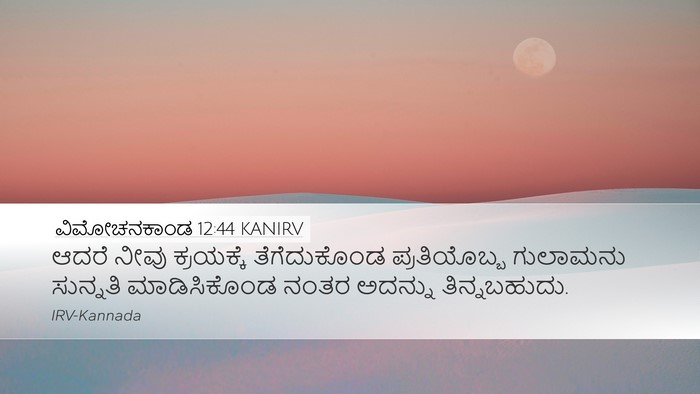 ವಿಮೋಚನಕಾಂಡ 12:44 KANIRV Bible Verse Image