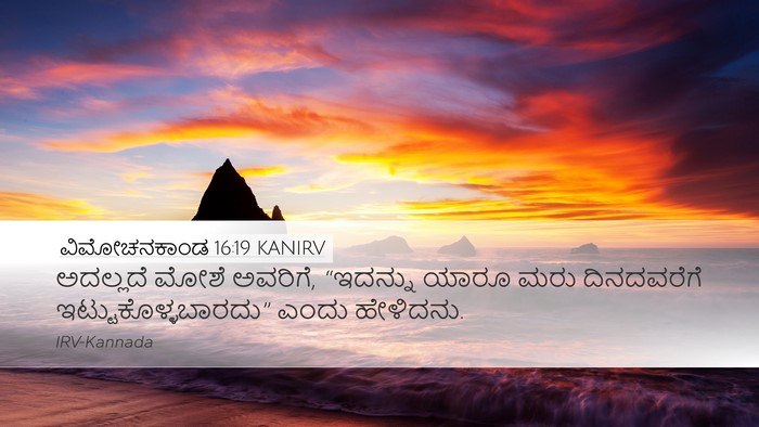 ವಿಮೋಚನಕಾಂಡ 16:19 KANIRV Bible Verse Image